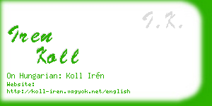 iren koll business card